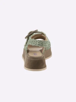 Sandalen & Sandaletten|heine Sandalette mit Plateausohle khaki-oliv