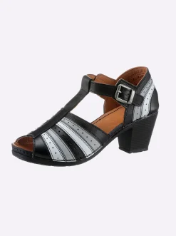 Sandalen & Sandaletten|Gemini Sandalette mit verstellbaren Riemchen schwarz