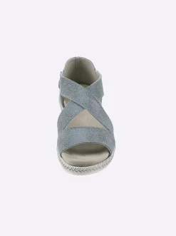 Sandalen & Sandaletten|airsoft modern+ Sandalette mit Wechselfußbett taubenblau