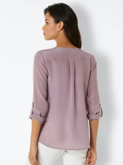 Blusen|heine Satinbluse mauve