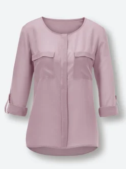 Blusen|heine Satinbluse mauve