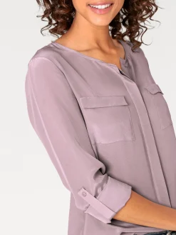 Blusen|heine Satinbluse mauve