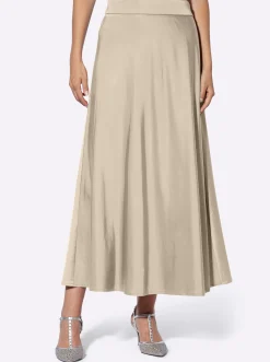 Röcke|heine Satinrock beige