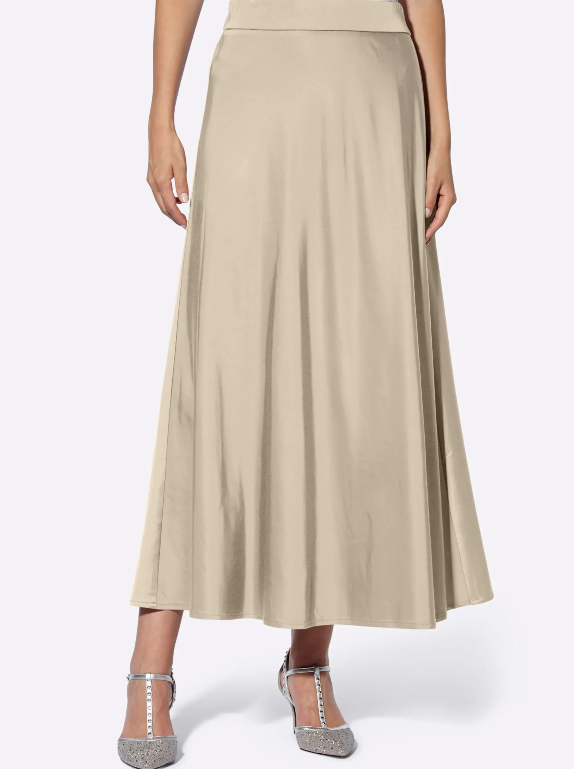 Röcke|heine Satinrock beige