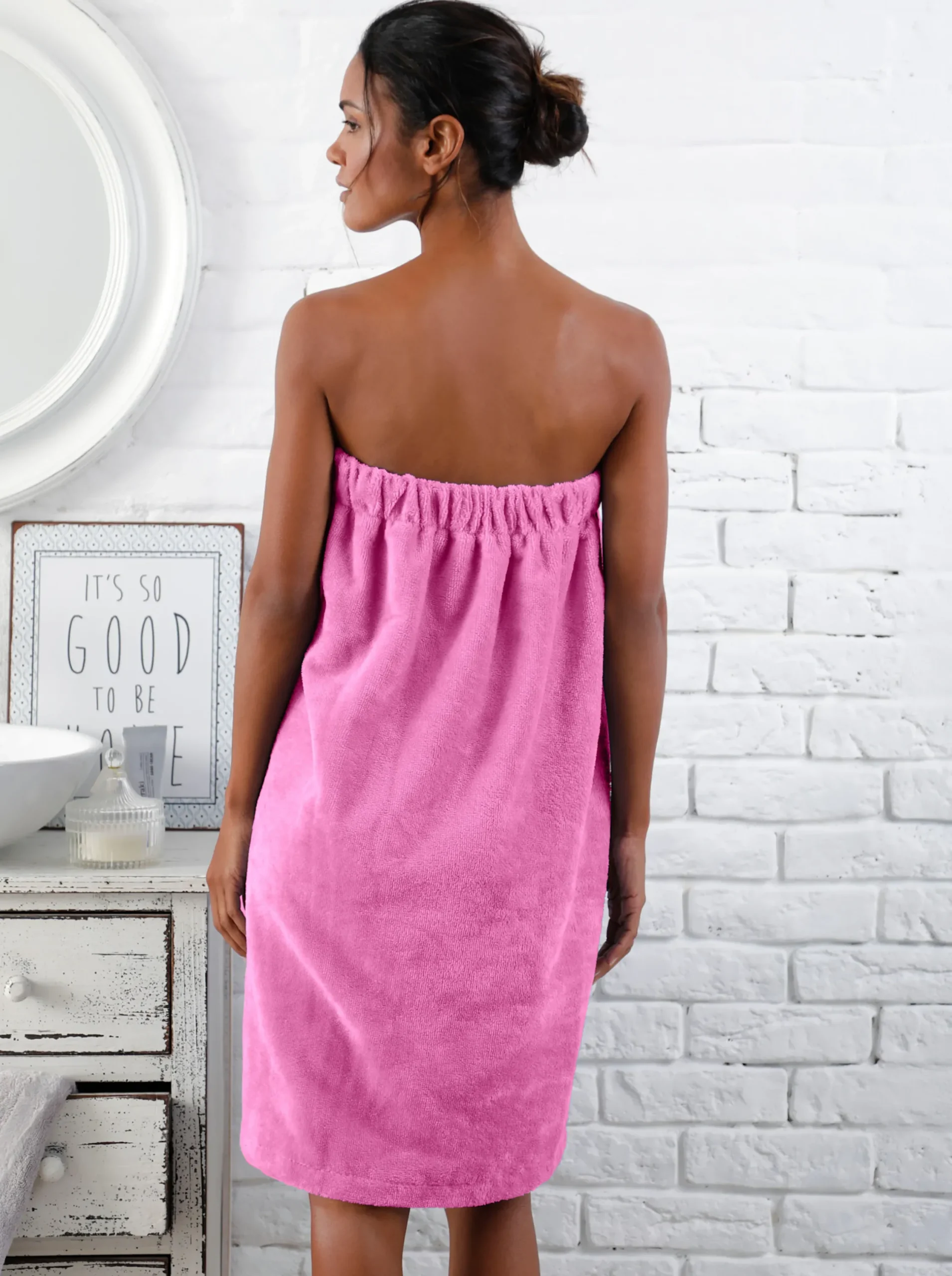 Nachtwäsche|Plantier Saunakilt pink