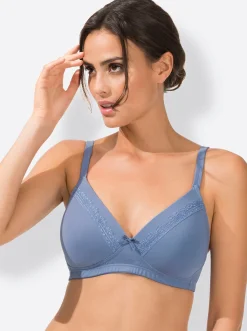 Bhs|wäschepur Schalen-BH ohne Bügel schwarz+jeansblau