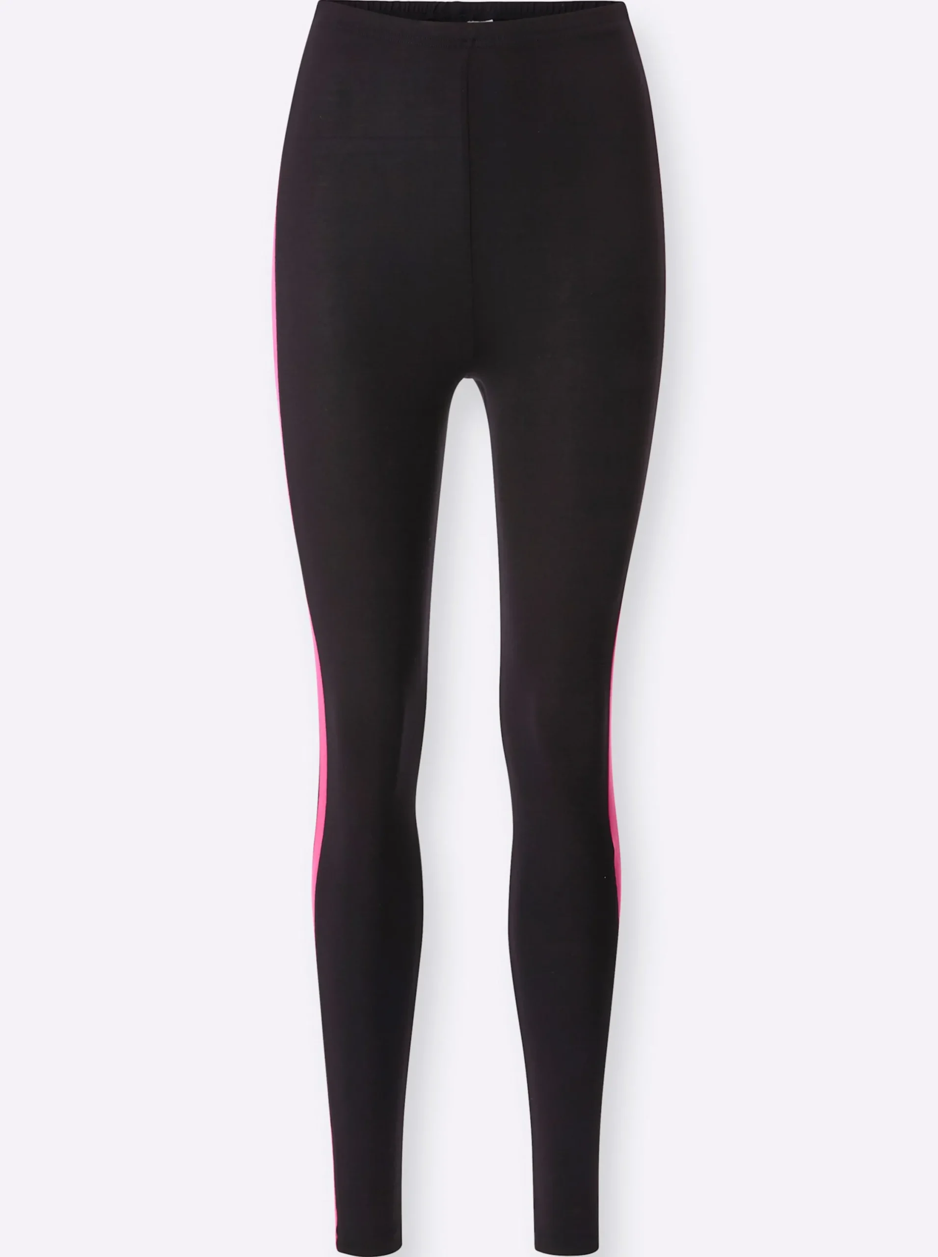 Nachtwäsche|wäschepur Schlafanzug fuchsia-schwarz