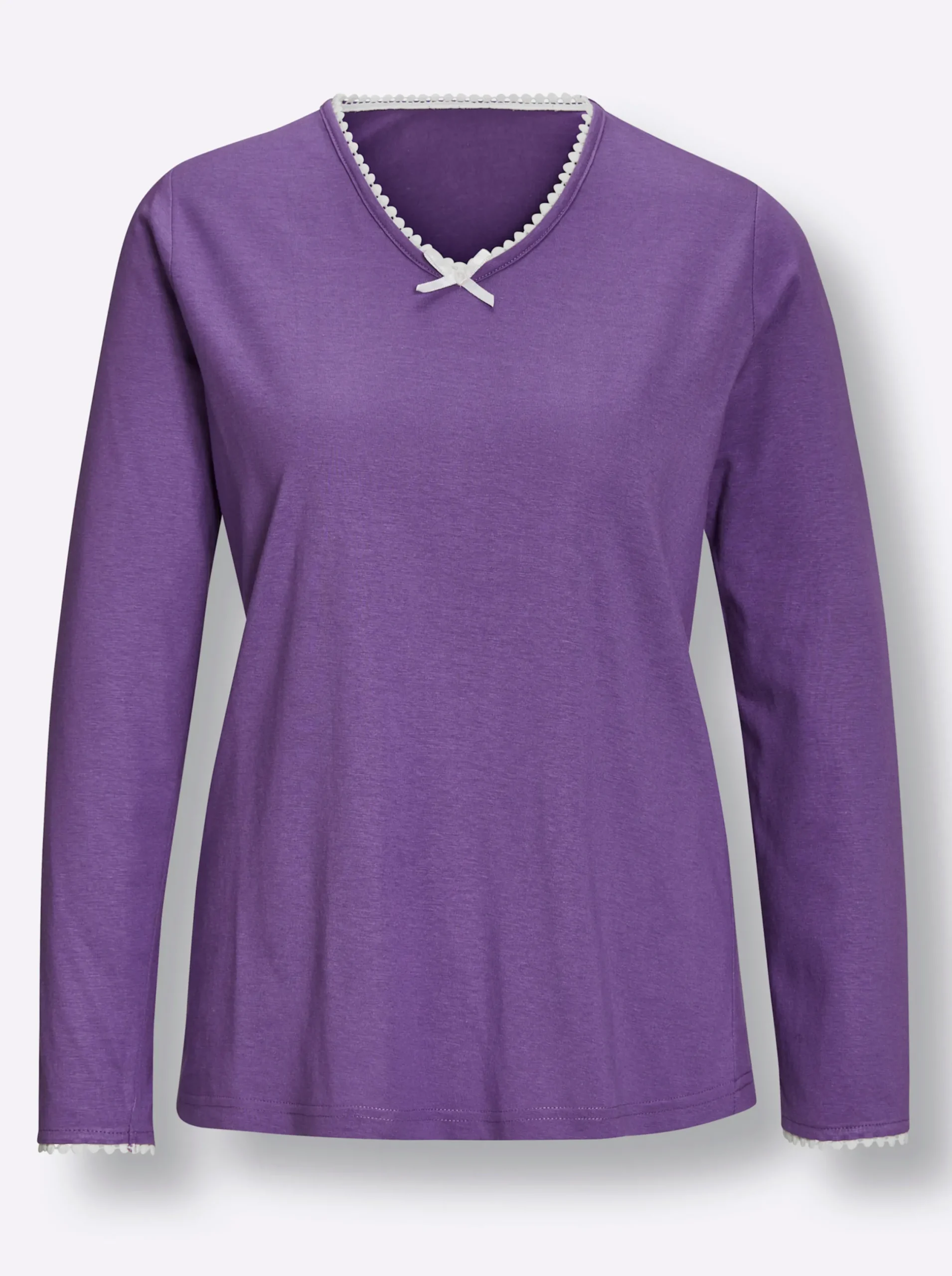 Nachtwäsche|wäschepur Schlafanzug-Shirt lila