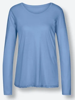 Nachtwäsche|wäschepur Schlafanzug-Shirt himmelblau