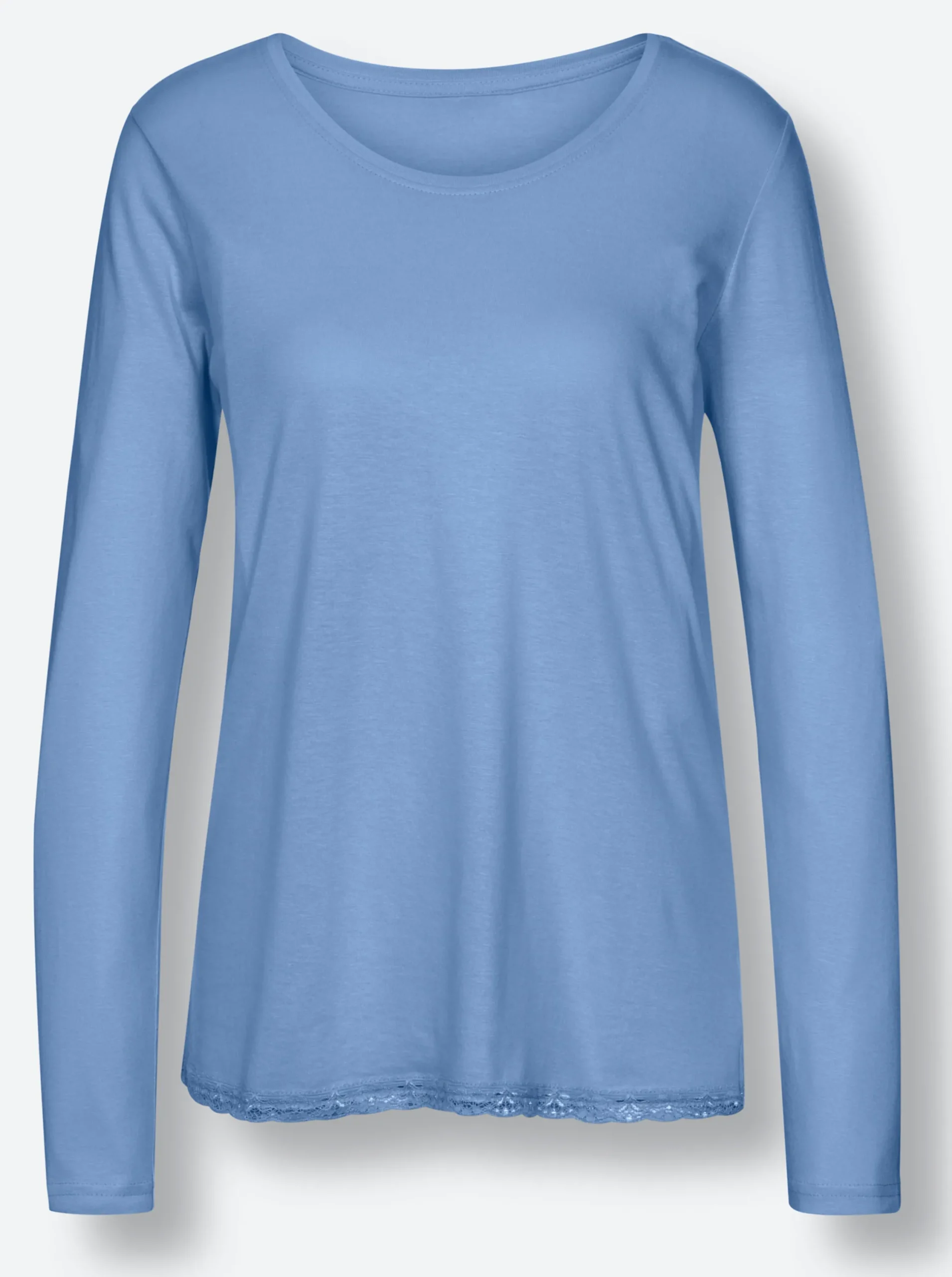Nachtwäsche|wäschepur Schlafanzug-Shirt himmelblau