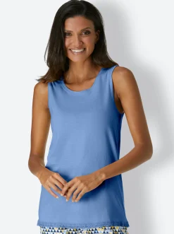 Nachtwäsche|wäschepur Schlafanzug-Shirt himmelblau