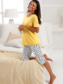 Nachtwäsche|Homewear|wäschepur Schlafanzug-Shirt gelb