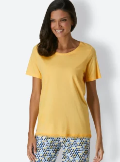 Nachtwäsche|Homewear|wäschepur Schlafanzug-Shirt gelb
