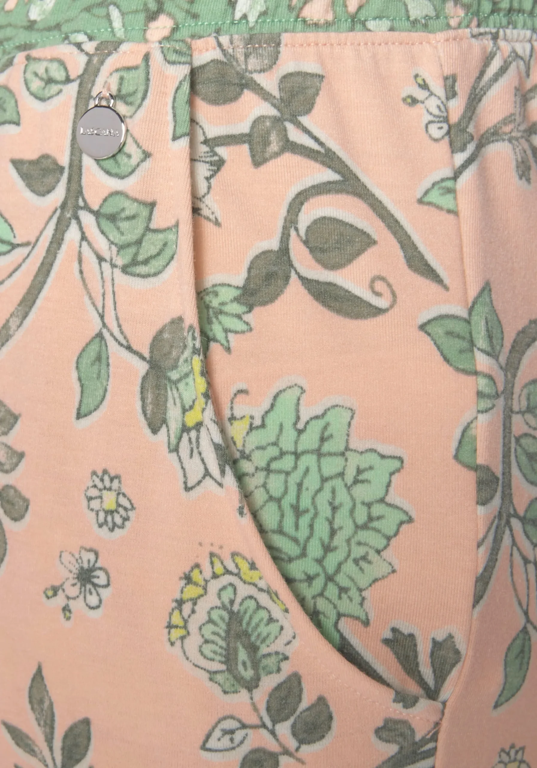 Nachtwäsche|LASCANA Schlafhose rosa-schilfgrün