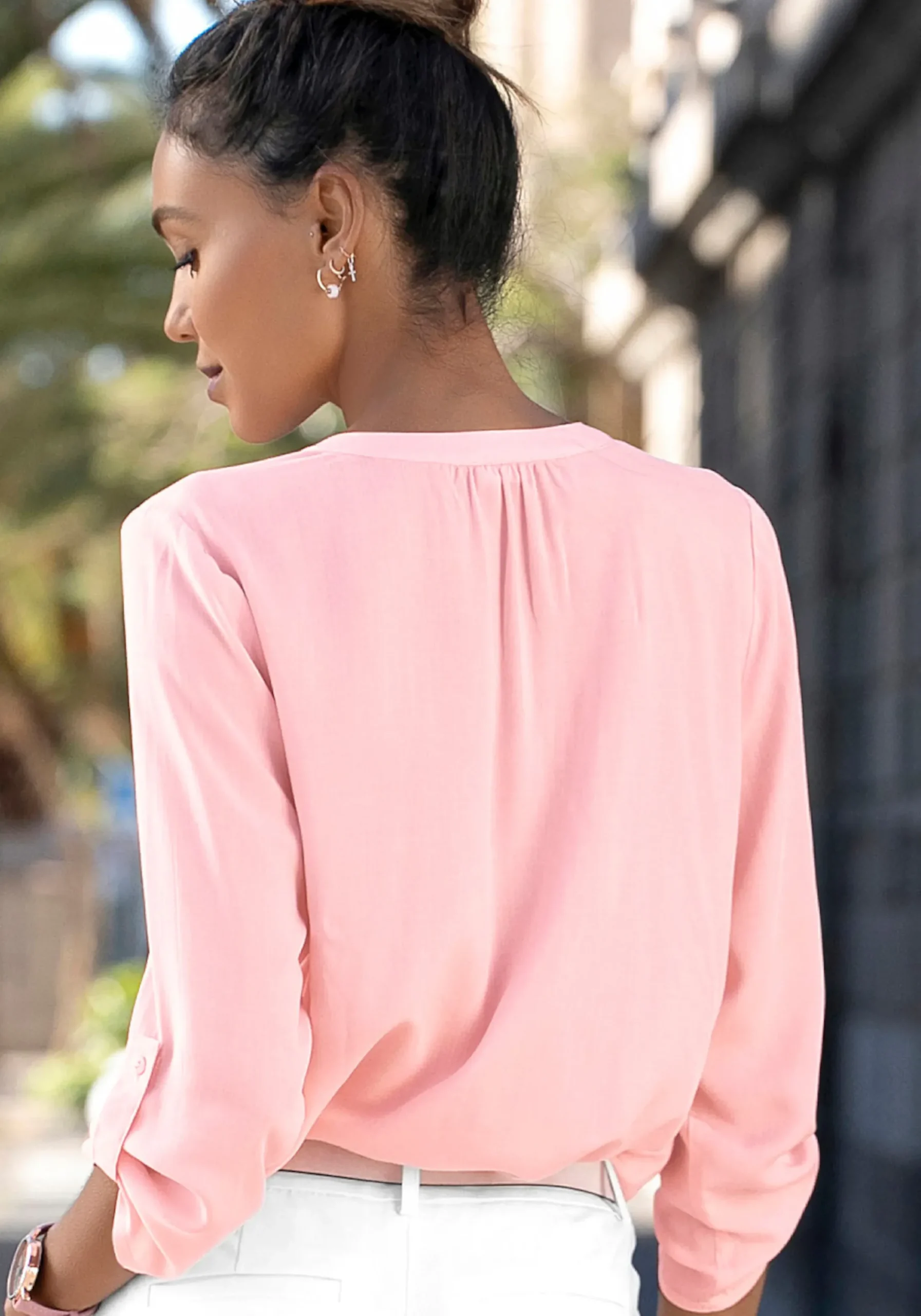 Blusen|LASCANA Schlupfbluse rosa