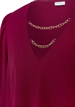 Strandmode|Blusen|LASCANA Schlupfbluse pflaume