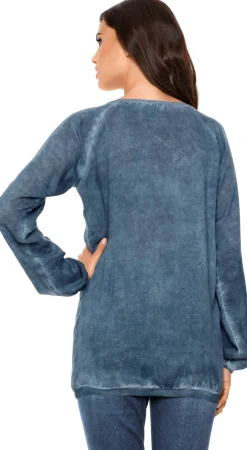 Blusen|heine Schlupfbluse jeansblau