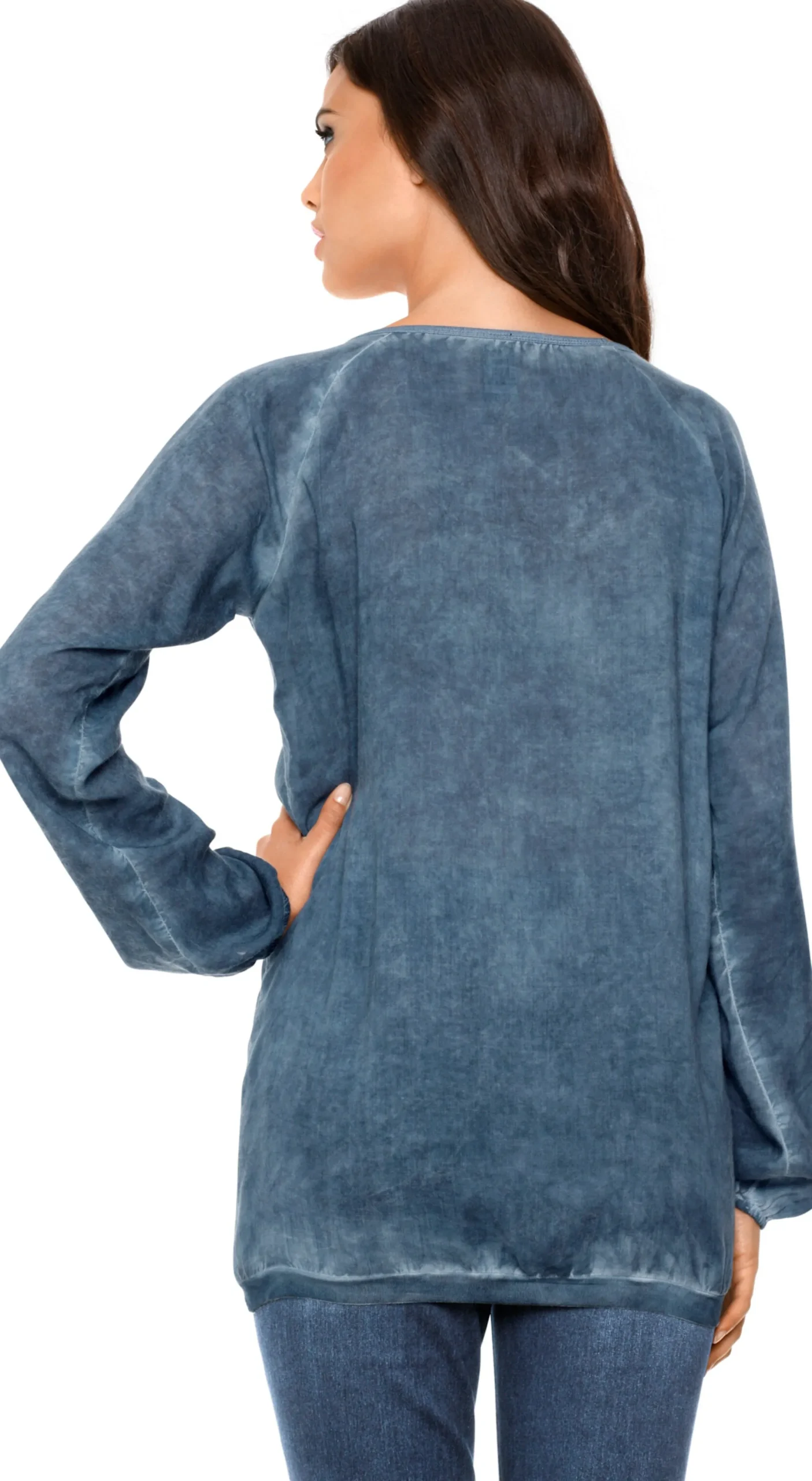 Blusen|heine Schlupfbluse jeansblau
