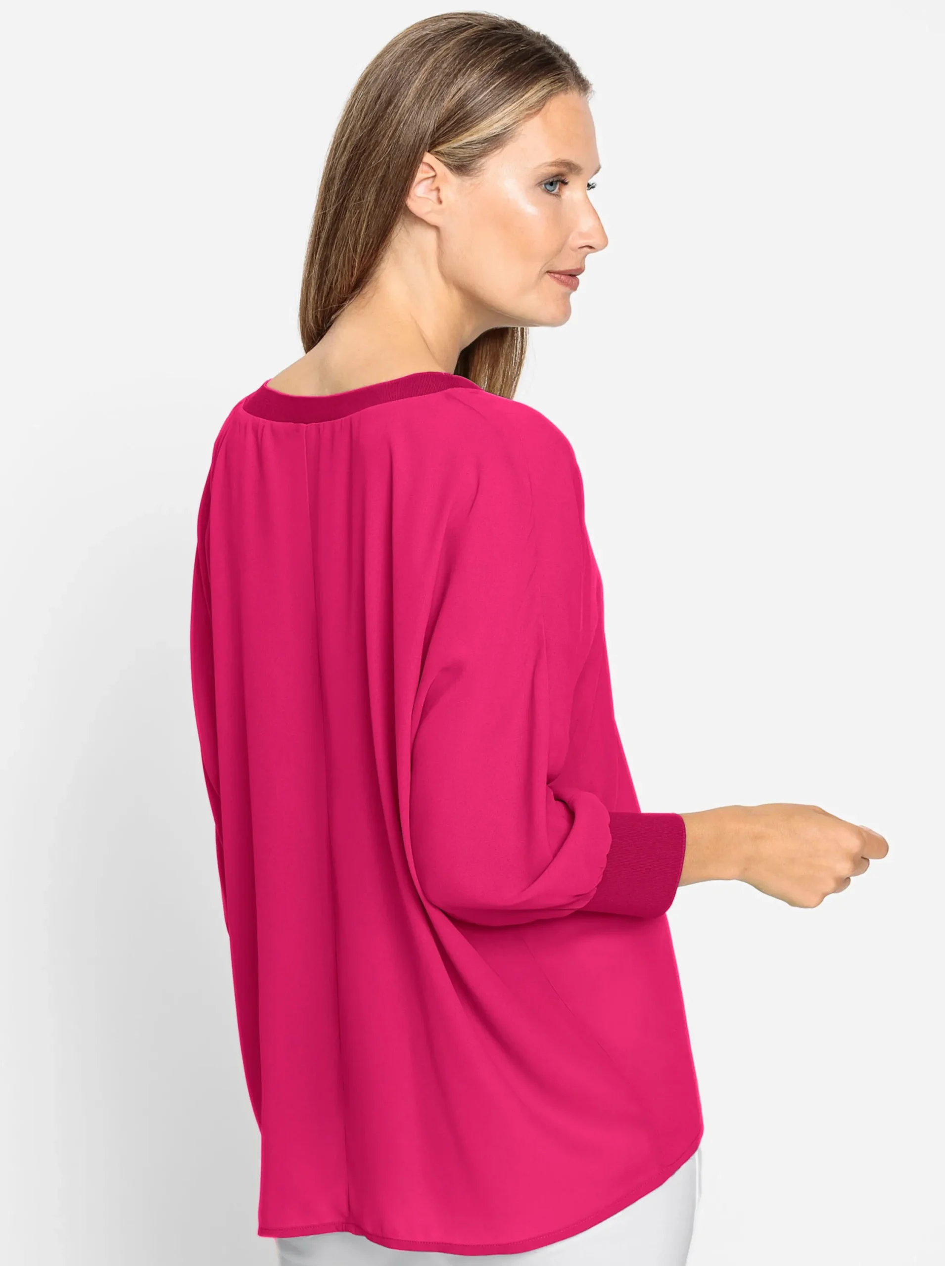 Strandmode|heine Schlupfbluse mit Fledermausärmel pink