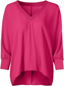 Strandmode|heine Schlupfbluse mit Fledermausärmel pink