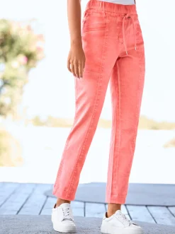 Hosen|heine Schlupfhose aus Sweatstoff koralle