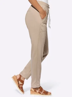 Hosen| Schlupfhose in Stretch-Qualität beige