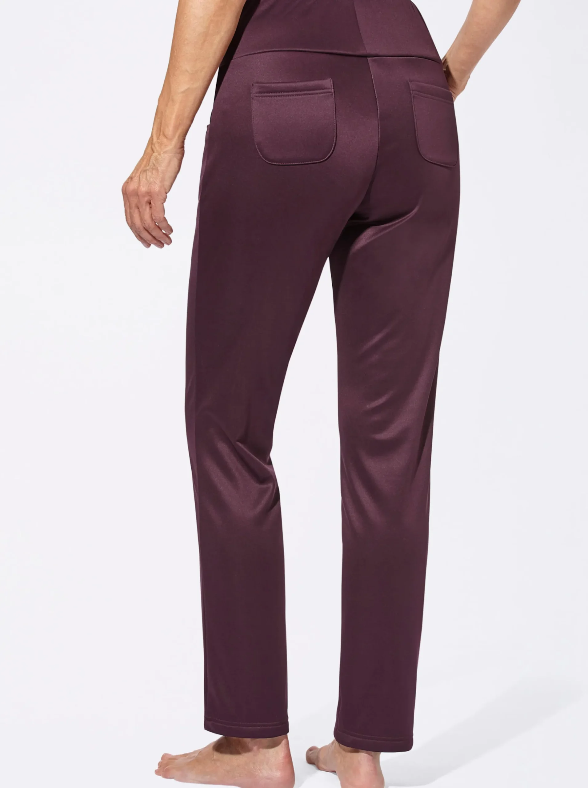 Hosen| Schlupfhose mit wärmender Fleece-Innenseite bordeaux