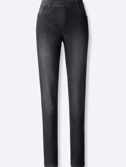 Jeans|heine Schlupfjeans mit Gürtelschlaufen blackdenim