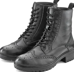 Stiefeletten|Stiefel|LASCANA Schnürboots schwarz