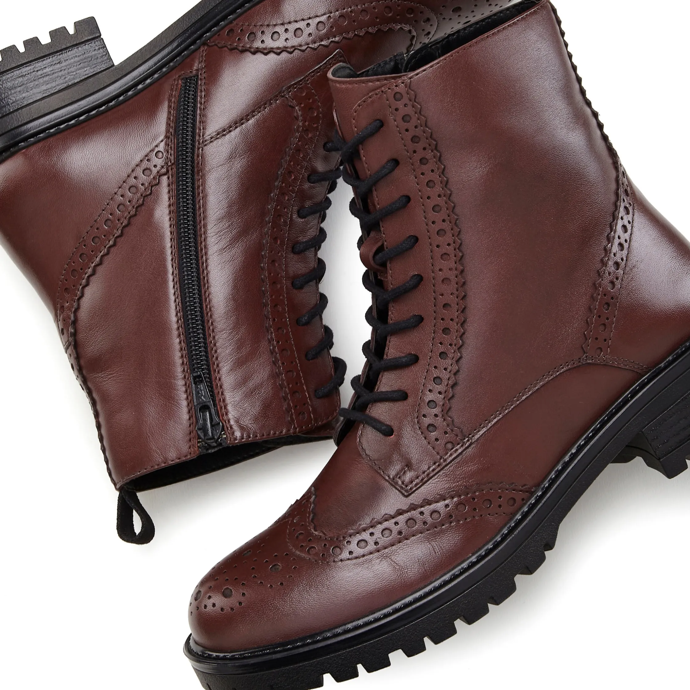 Stiefeletten|Stiefel|LASCANA Schnürboots bordeaux