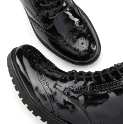 Stiefeletten|Stiefel|LASCANA Schnürboots schwarz-shiny