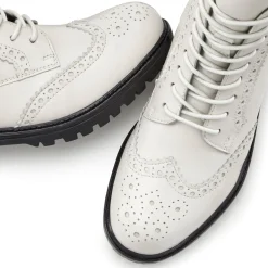Stiefeletten|Stiefel|LASCANA Schnürboots weiß