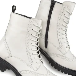 Stiefeletten|Stiefel|LASCANA Schnürboots weiß