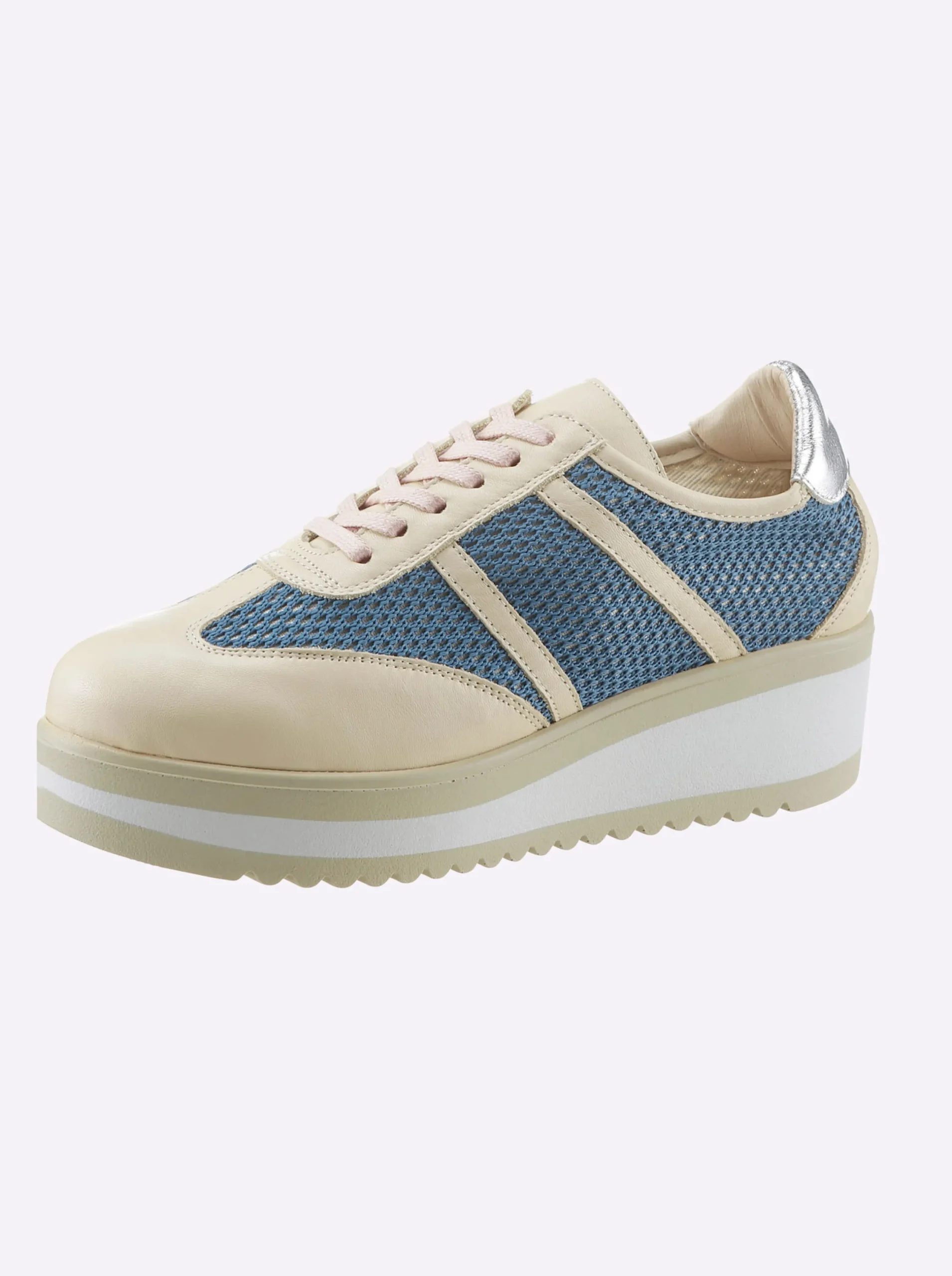 Sneakers & Schnürer|heine Schnürer beige-blau