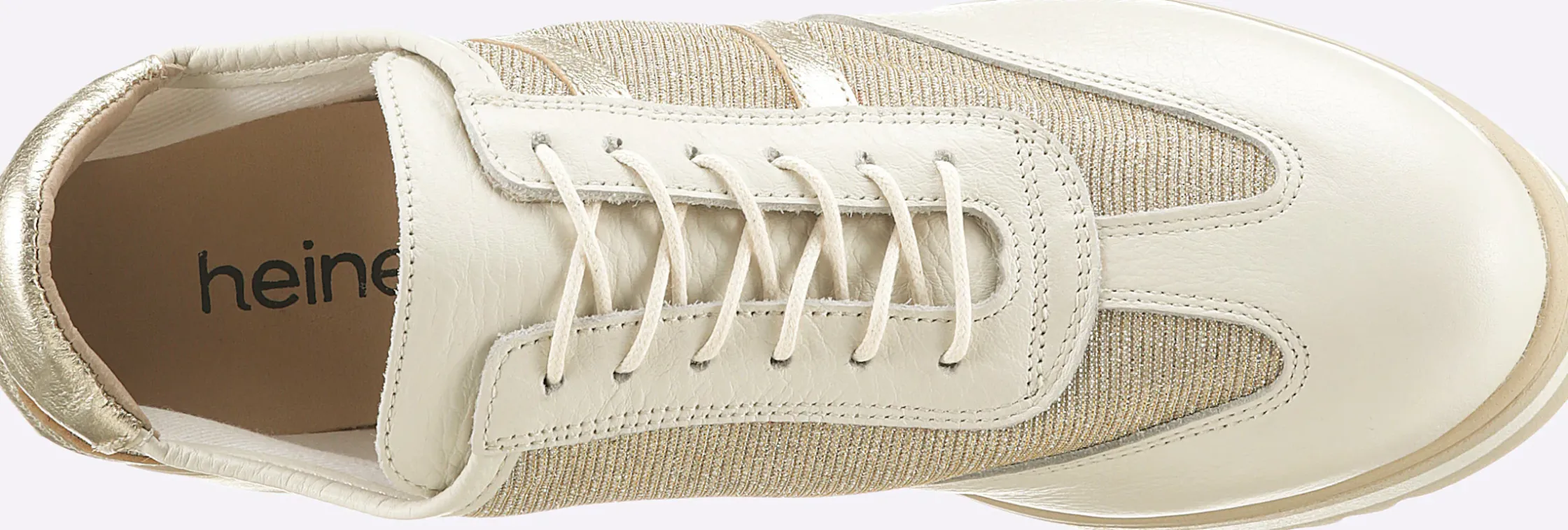 Sneakers & Schnürer|heine Schnürer creme-goldfarben