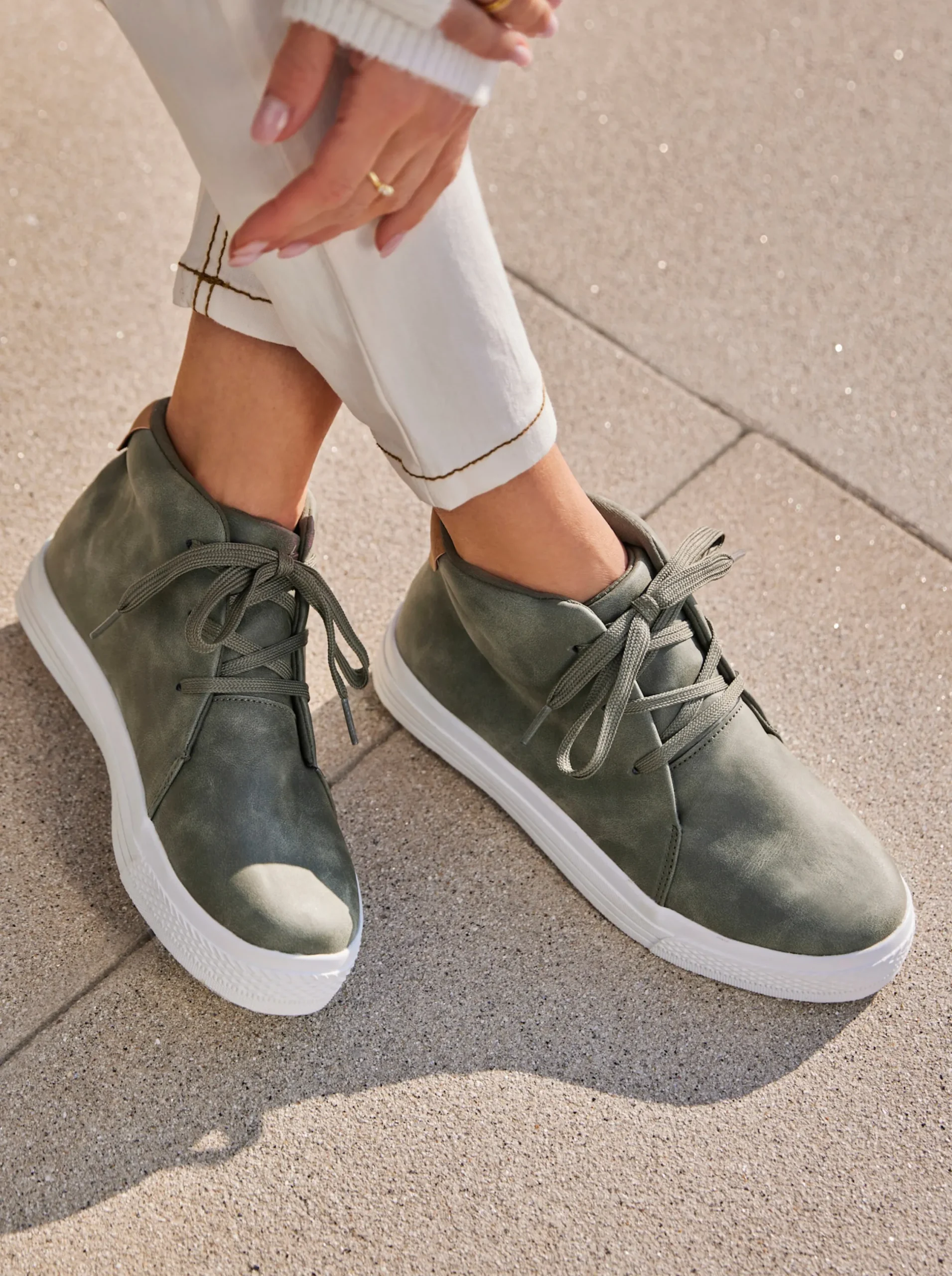 Sneakers & Schnürer|heine Schnürer khaki