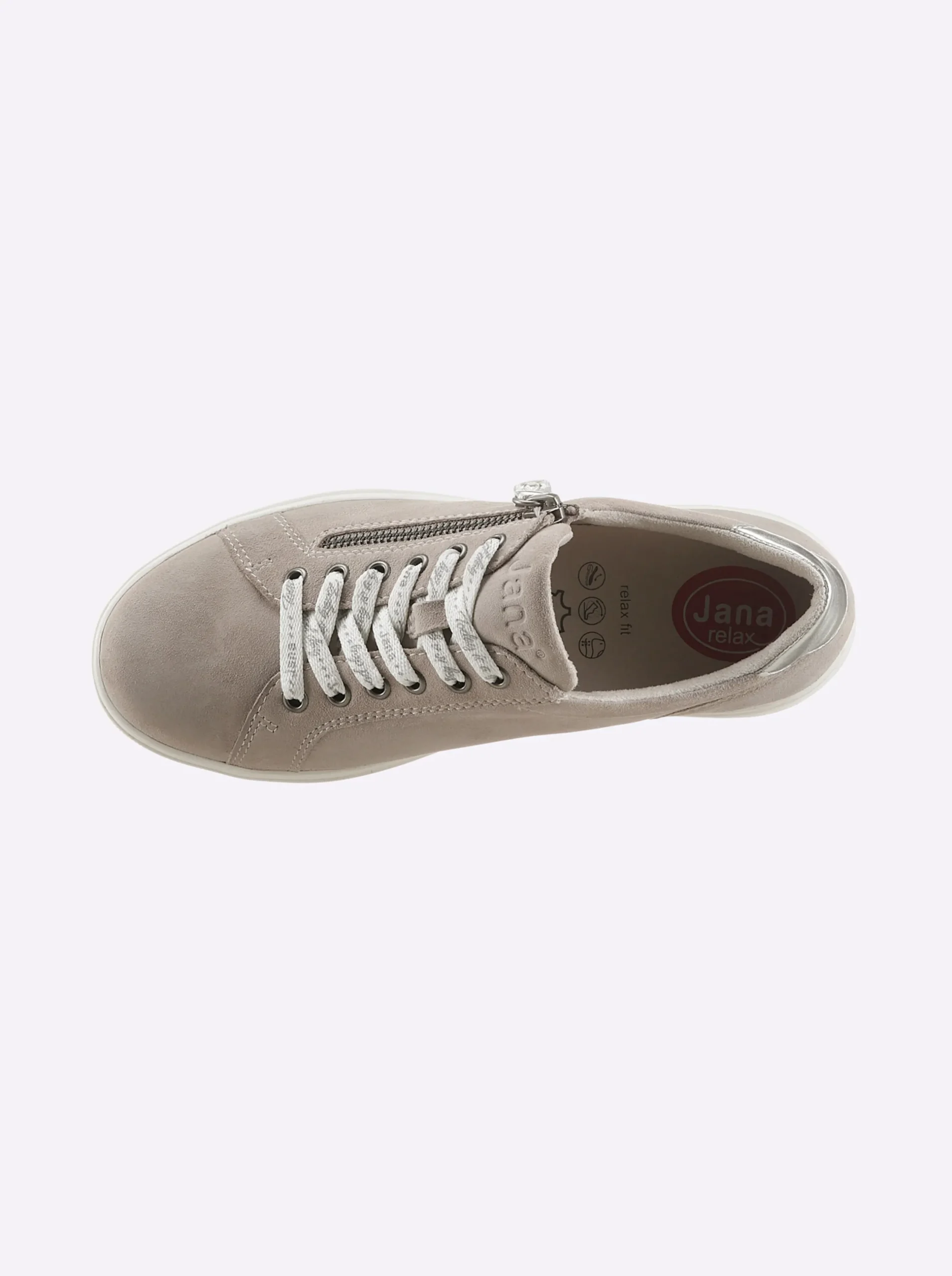 Sneakers & Schnürer|Jana Schnürschuh grau