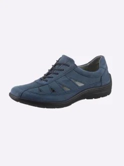 Sneakers & Schnürer|airsoft comfort+ Schnürschuh aus Nubukleder jeansblau