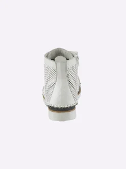 Stiefeletten|Stiefel|Andrea Conti Schnürstiefelette weiß-rot