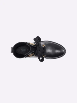 Stiefeletten|Stiefel|heine Schnürstiefelette schwarz