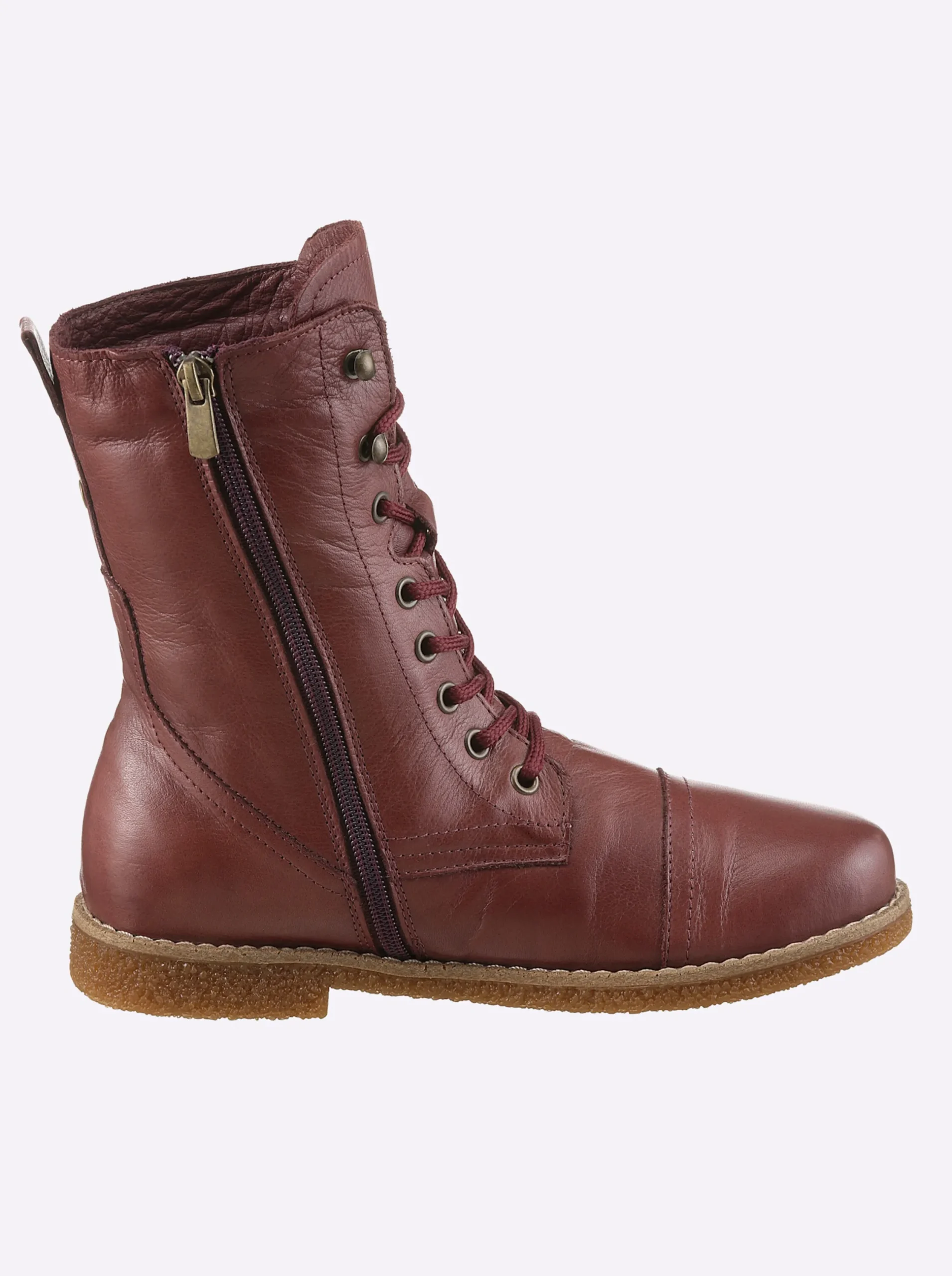 Stiefeletten|Stiefel|Andrea Conti Schnürstiefelette burgund