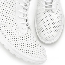 Stiefeletten|Stiefel|LASCANA Schnürstiefelette weiß