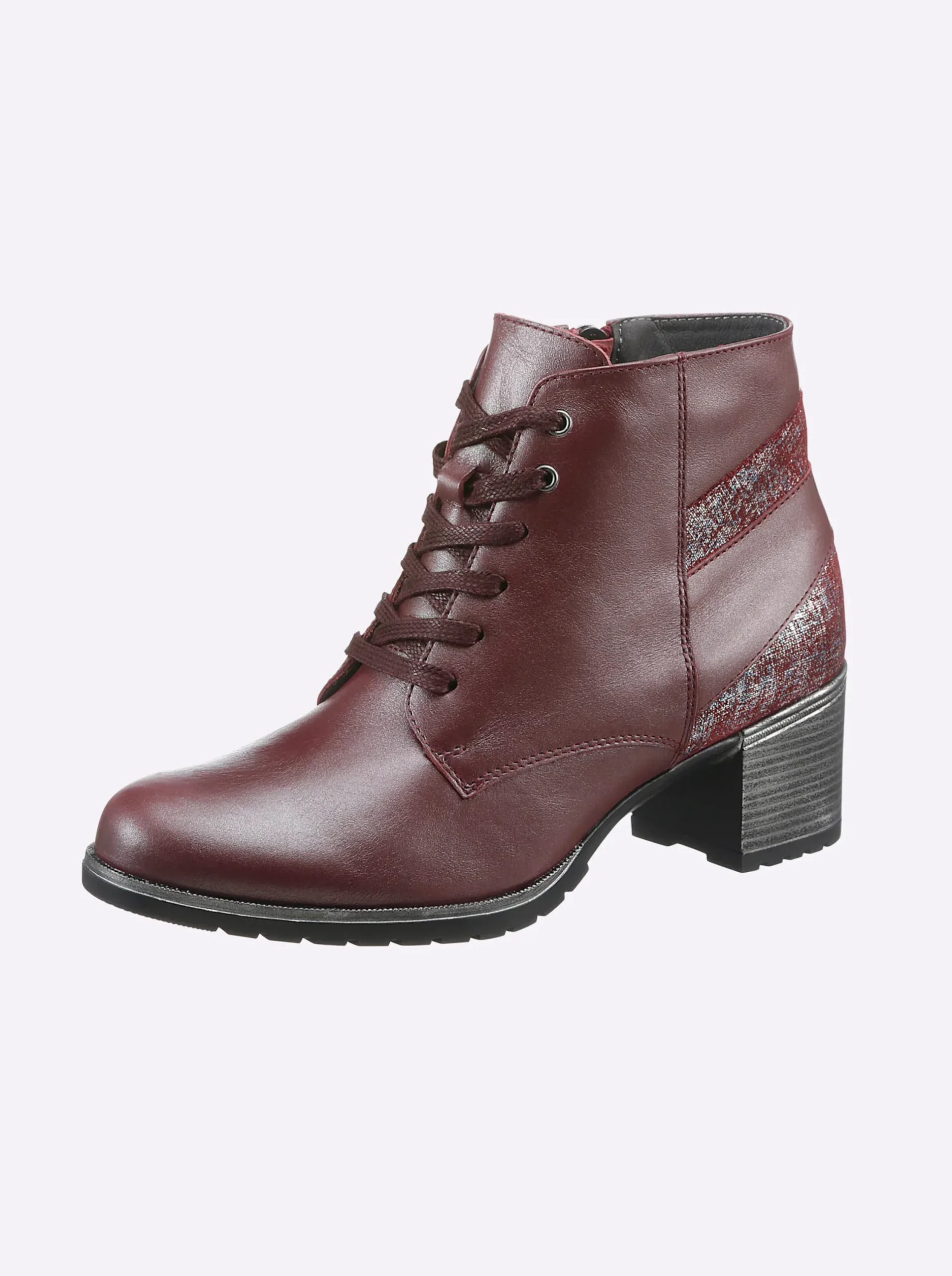 Stiefeletten|Stiefel|heine Schnürstiefelette burgund