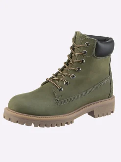 Stiefeletten|Stiefel|heine Schnürstiefelette khaki