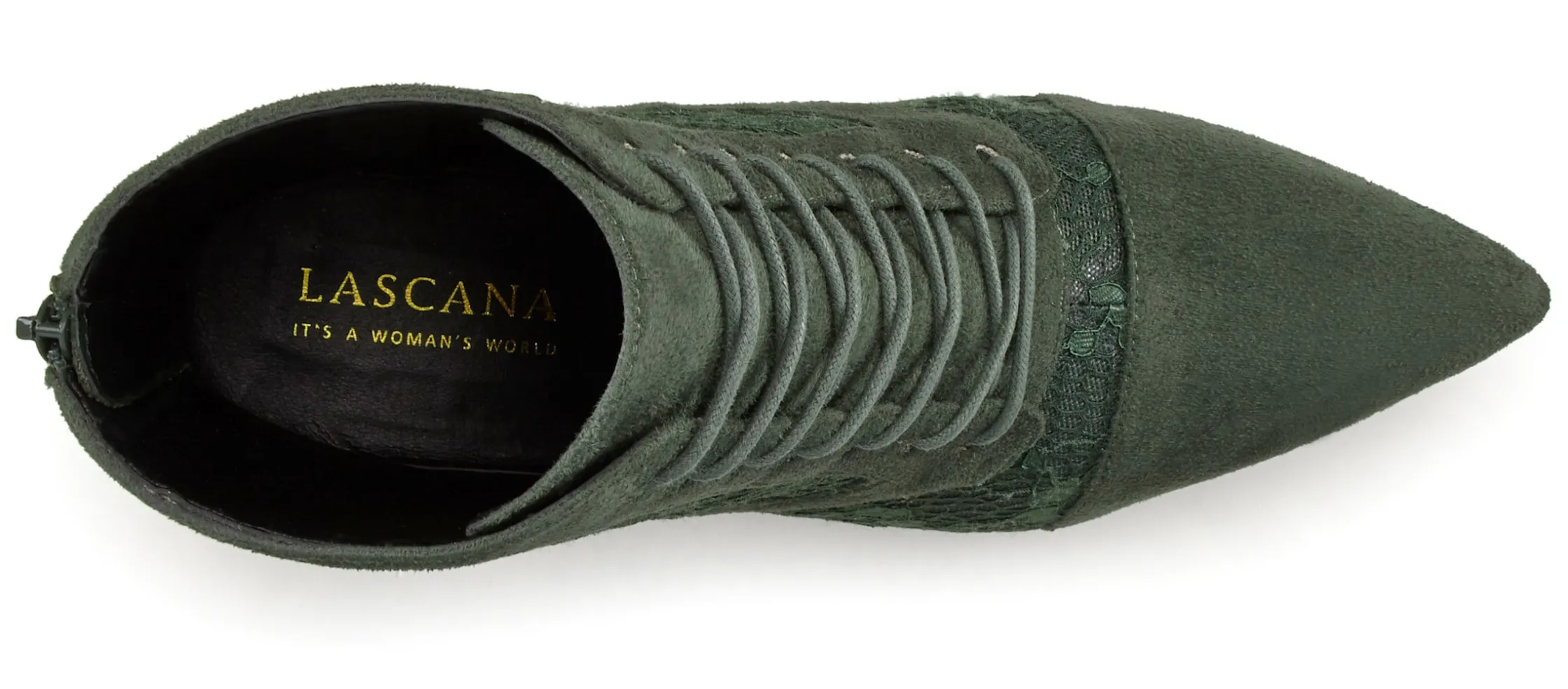 Stiefeletten|Stiefel|LASCANA Schnürstiefelette olivgrün