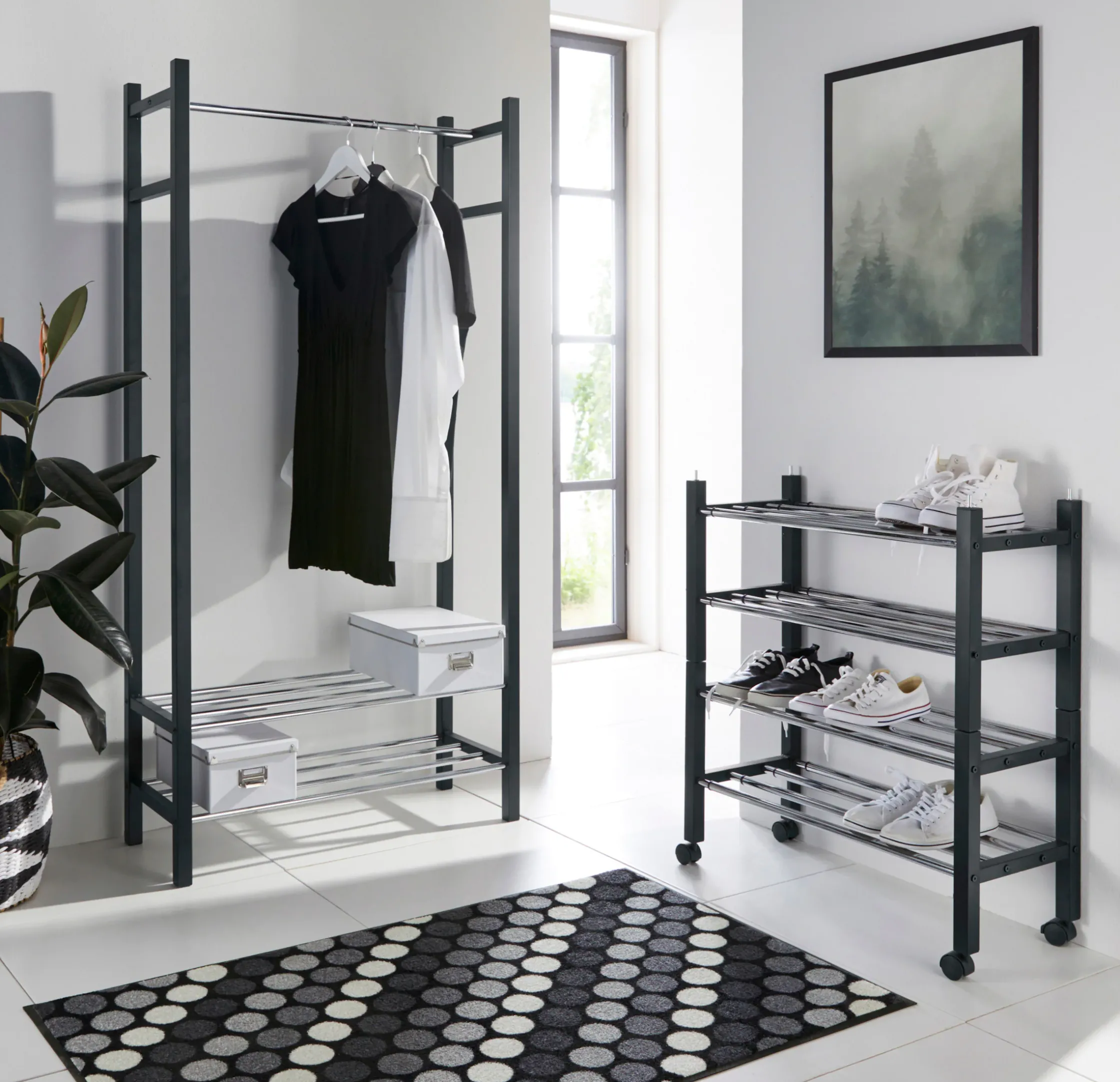 Schuhschränke|heine home Schuhregalrollen schwarz