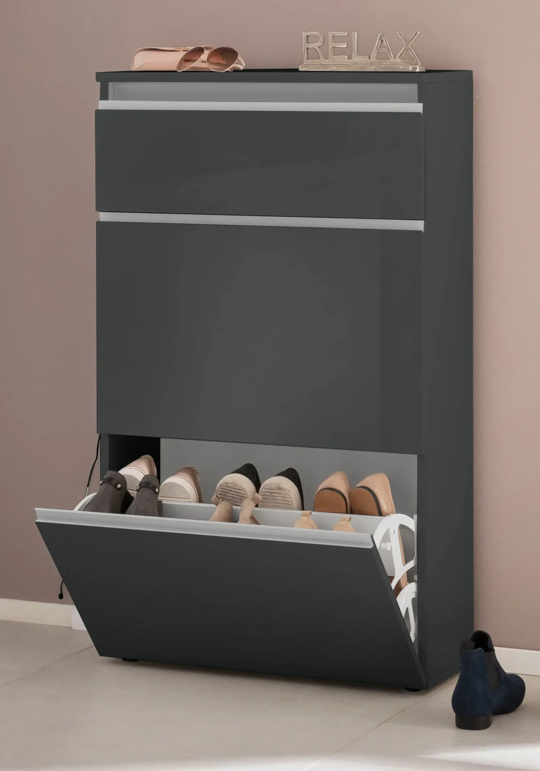 Schuhschränke|INOSIGN Schuhschrank anthrazit