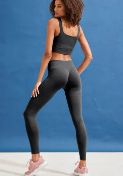 Hosen|LASCANA Seamless Leggings schwarz