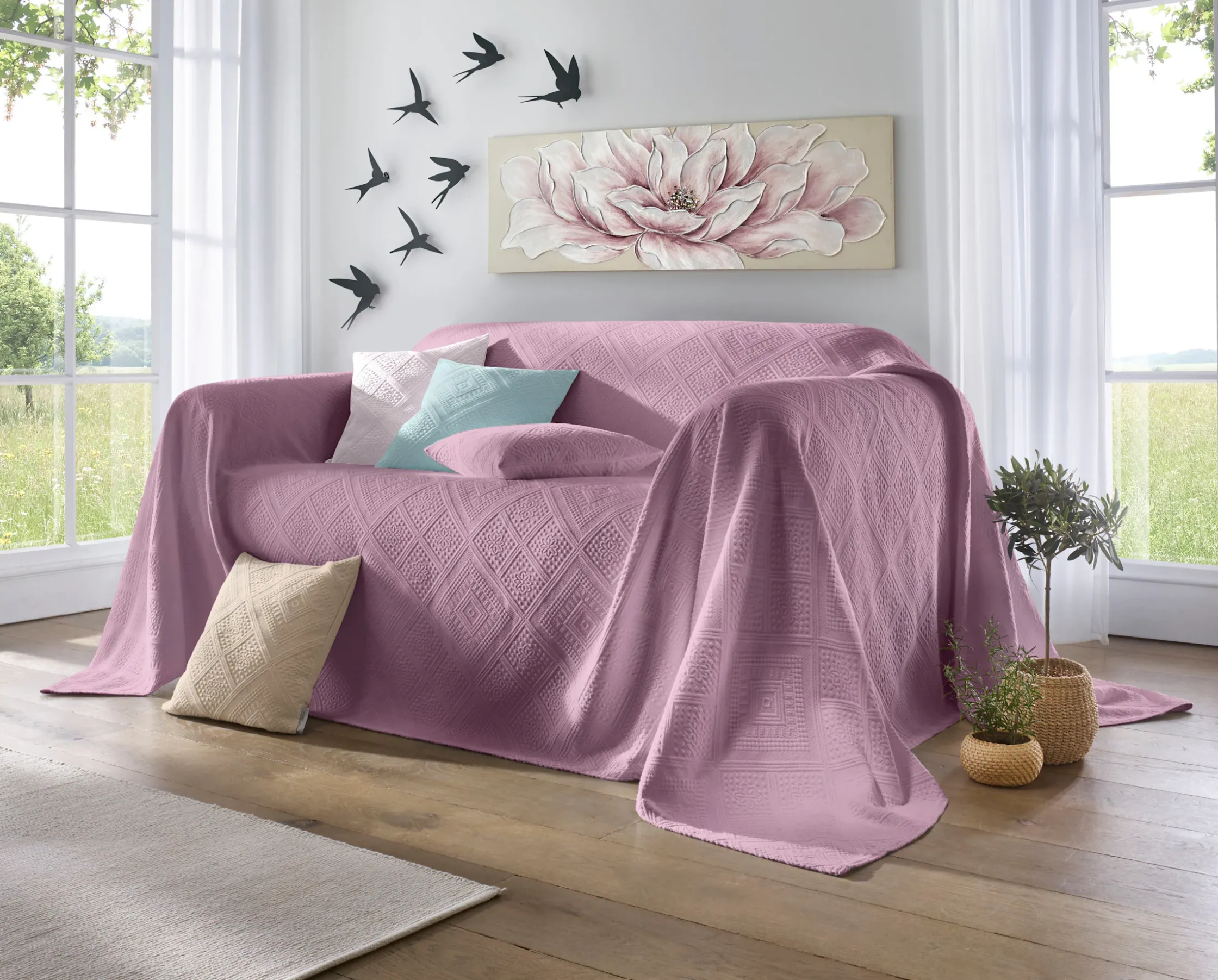 Sofaüberwürfe & Hussen|Pereira da Cunha Sesselüberwurf mauve