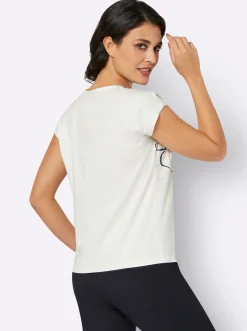 Shirts| Shirt ecru-rosé-bedruckt